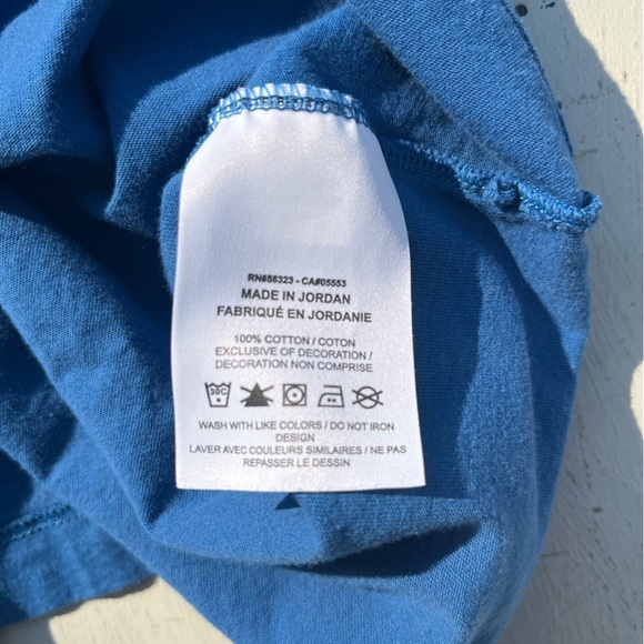 Men's Nike T-Shirt Blue All-Over Spell XL Swish Logo Streetwear City Sports - Picture 8 of 15